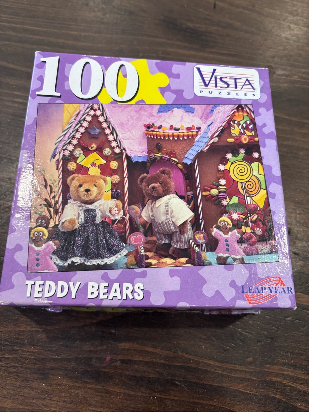 Vintage kids teddy bear puzzle